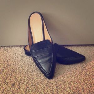 Franco Sarto Black Leather Mule